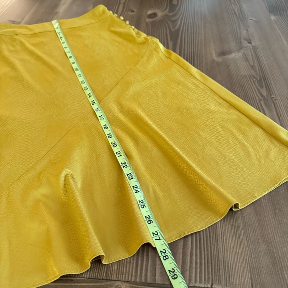 [ intimately free people ] yellow gold snakeskin reptile print midi skirt XS - Picture 5 of 12